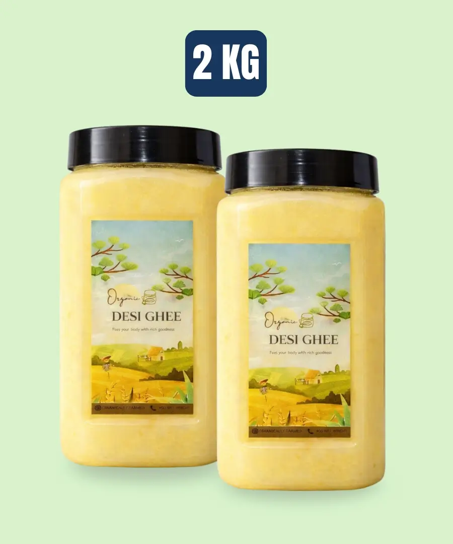 Organic Desi Ghee – 100% Pure, Homemade & Certified (2 Kg) (Cow)