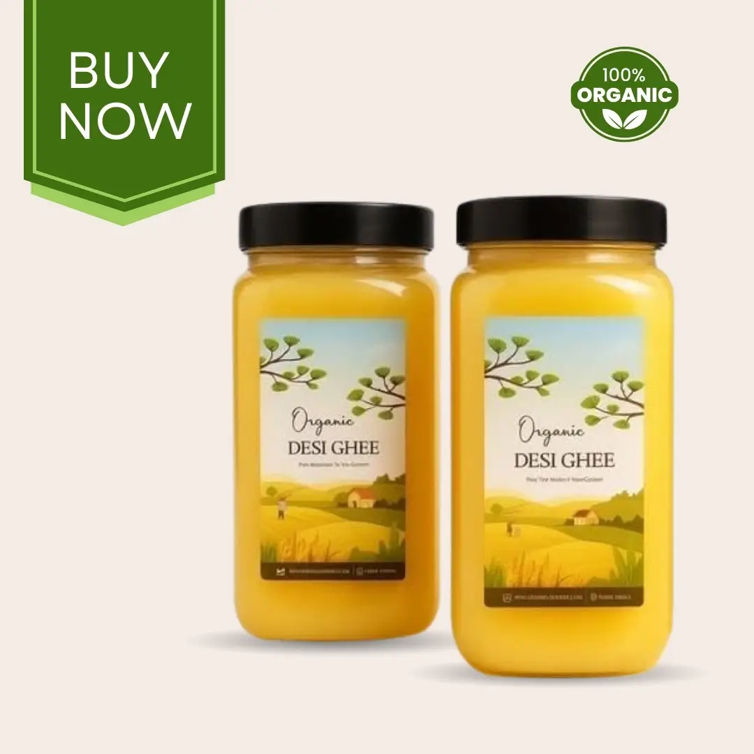 Organic Desi Ghee – 100% Pure, Homemade & Certified (2 Kg) (Cow)