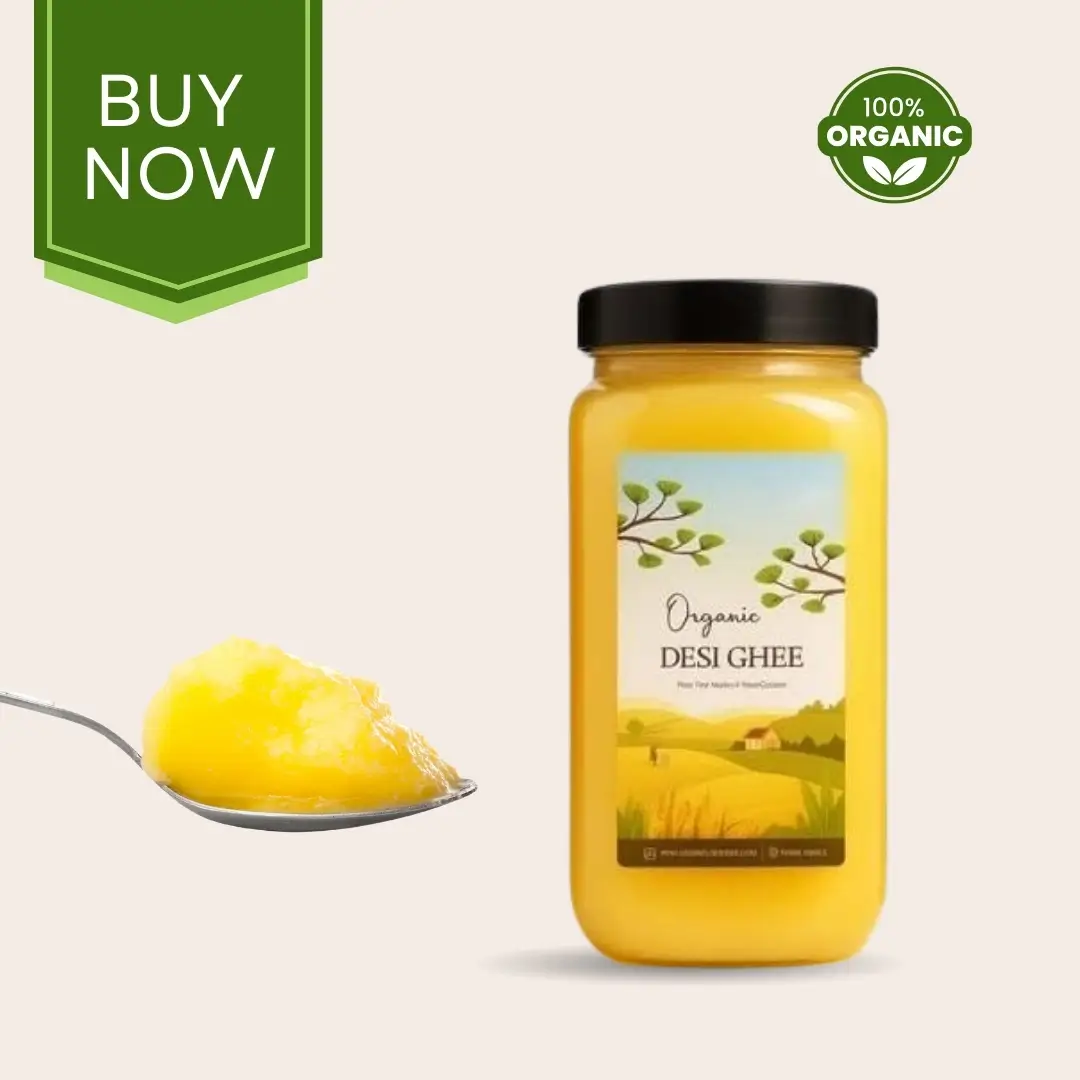 Organic Desi Ghee – 100% Pure, Homemade & Certified (1 Kg) (Cow)